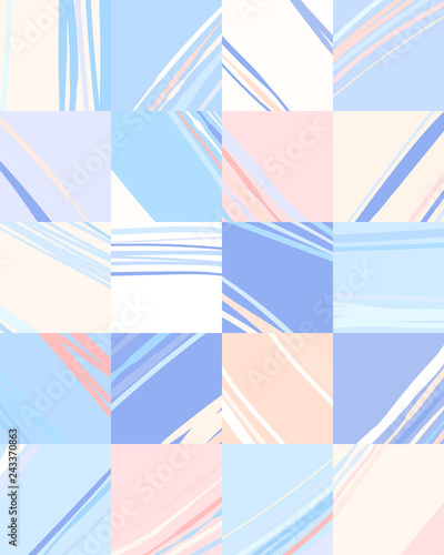 Vector Seamless surface geometric pattern design with color modern lines