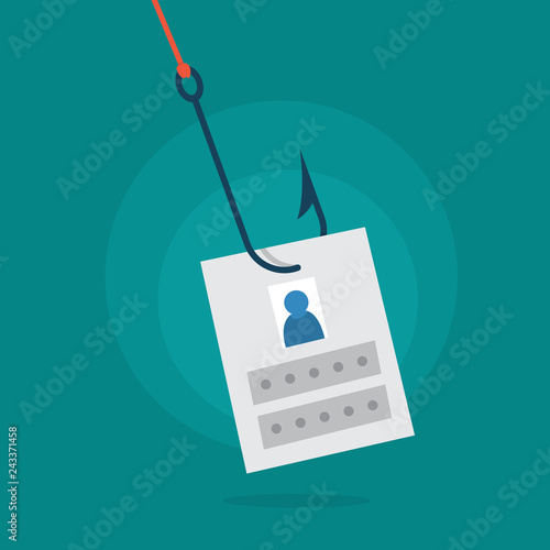 Thief steal personal data with password. Cyber crime