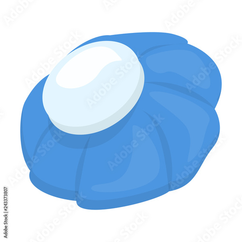 Medical ice bag of a blue color