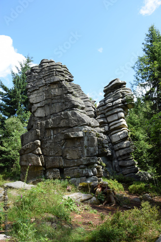 Drei Brüder am Rudolfstein im Fichtelgebirge photo