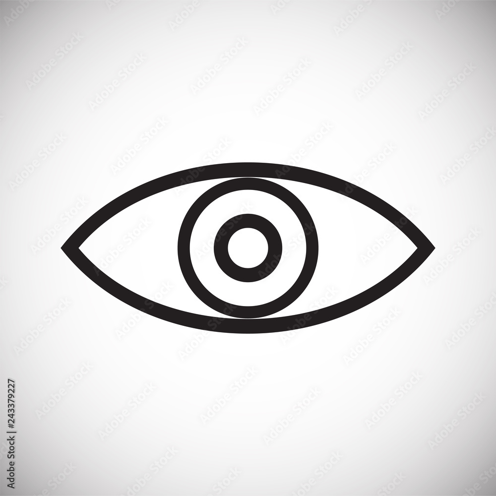 Eye icon on white background for graphic and web design, Modern simple vector sign. Internet concept. Trendy symbol for website design web button or mobile app Eye icon on white background for graphic and web design, Modern simple vector sign. Internet concept. Trendy symbol for website design web button or mobile app