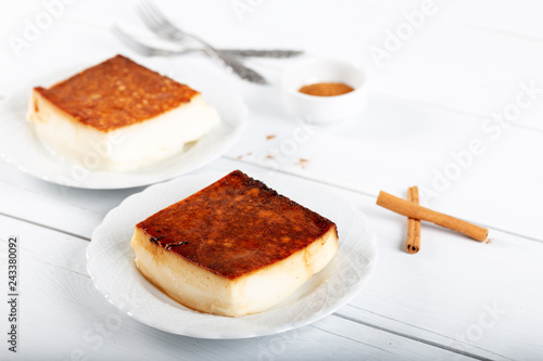 Turkish Traditional Desert Kazandibi / Milk Pudding photo