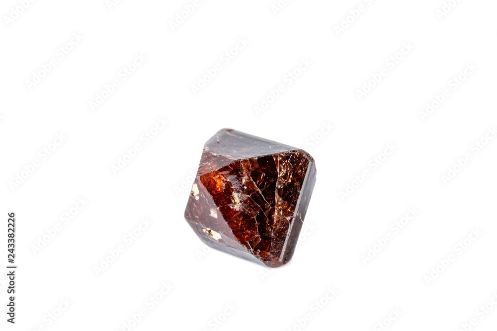 Macro Zircon mineral stone on a white background Macro Zircon mineral stone on a white background