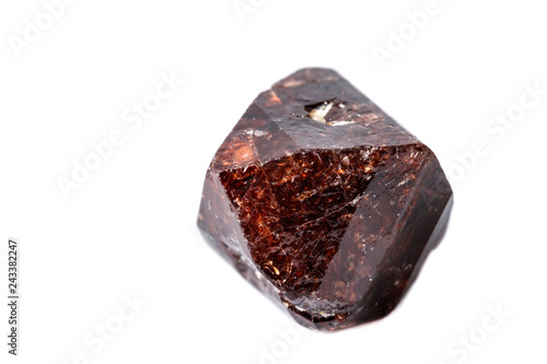 Macro Zircon mineral stone on a white background
