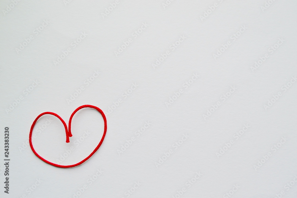 Fototapeta premium valentinу romantic love red and white heart