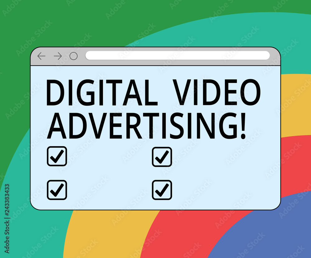 Conceptual hand writing showing Digital Video Advertising. Business photo text Engage audience in the form of video content Monitor Screen with Progress Control Bar Blank Text Space Conceptual hand writing showing Digital Video Advertising. Business photo text Engage audience in the form of video content Monitor Screen with Progress Control Bar Blank Text Space