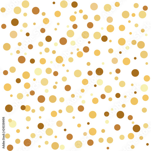 seamless background of golden colored dots on white