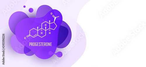 Plays role in menstrual cycle and pregnancy. Skeletal formula.