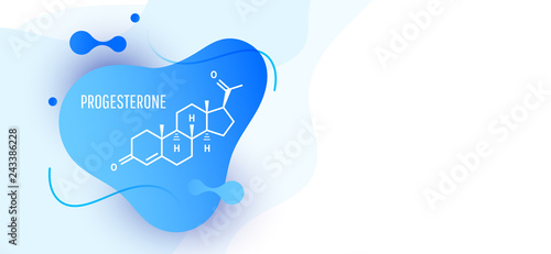 Plays role in menstrual cycle and pregnancy. Skeletal formula.