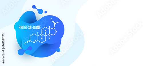 Plays role in menstrual cycle and pregnancy. Skeletal formula.