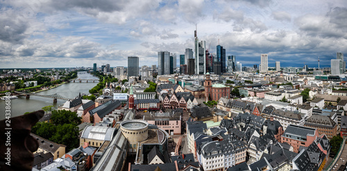  Frankfurt city aerial view Germany