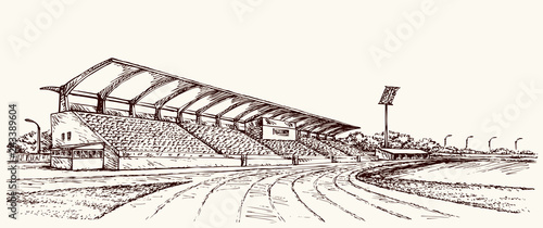 Small Stadium. Vector sketch