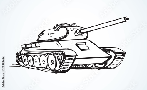 Tank. Vector drawing