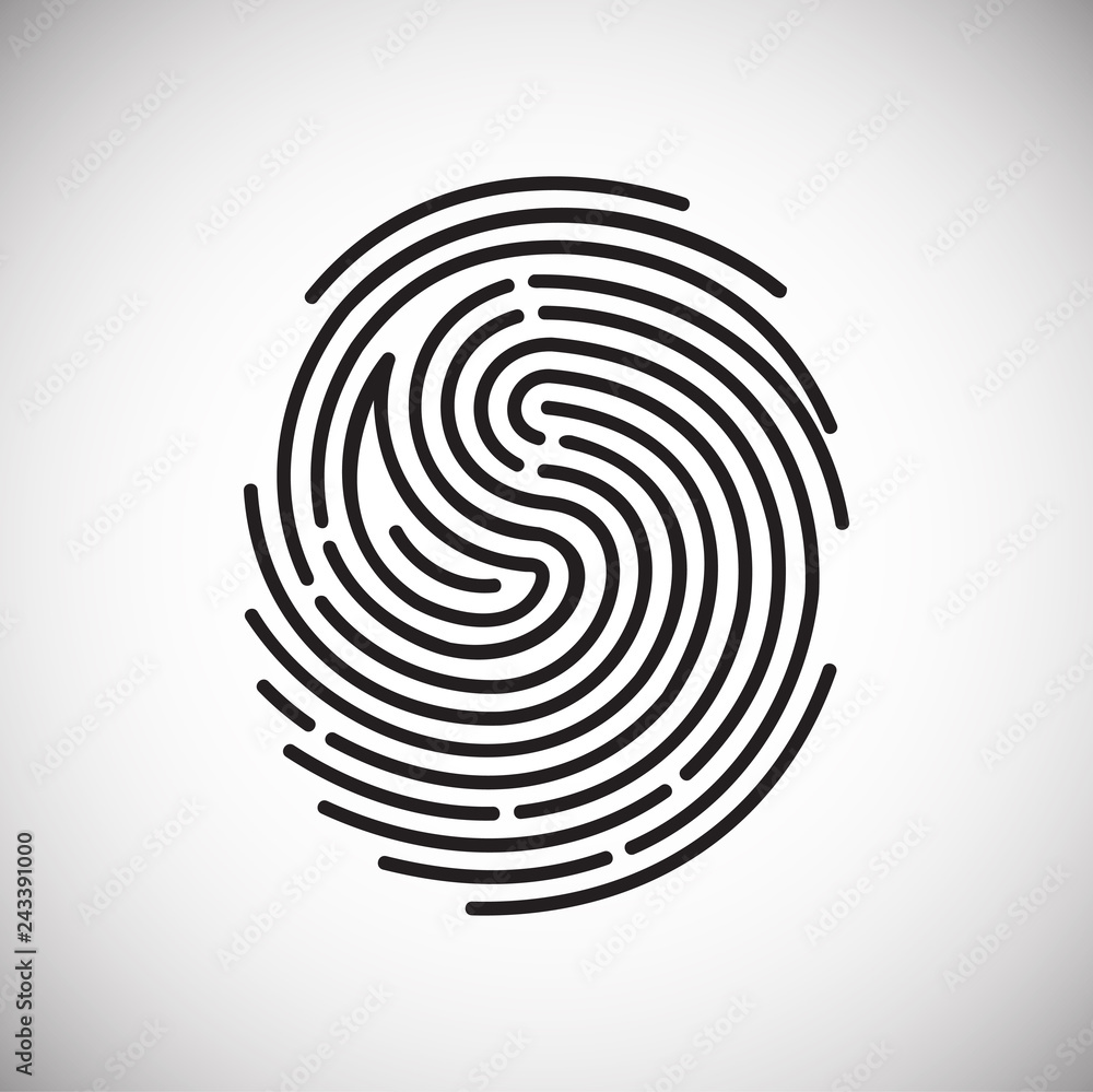Finger id icon on white background for graphic and web design, Modern simple vector sign. Internet concept. Trendy symbol for website design web button or mobile app Finger id icon on white background for graphic and web design, Modern simple vector sign. Internet concept. Trendy symbol for website design web button or mobile app