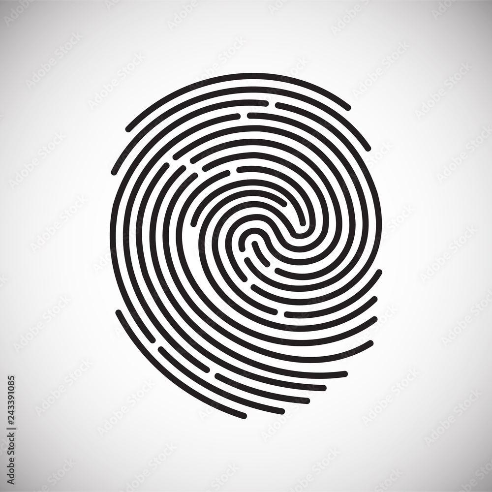 Finger id icon on white background for graphic and web design, Modern simple vector sign. Internet concept. Trendy symbol for website design web button or mobile app Finger id icon on white background for graphic and web design, Modern simple vector sign. Internet concept. Trendy symbol for website design web button or mobile app