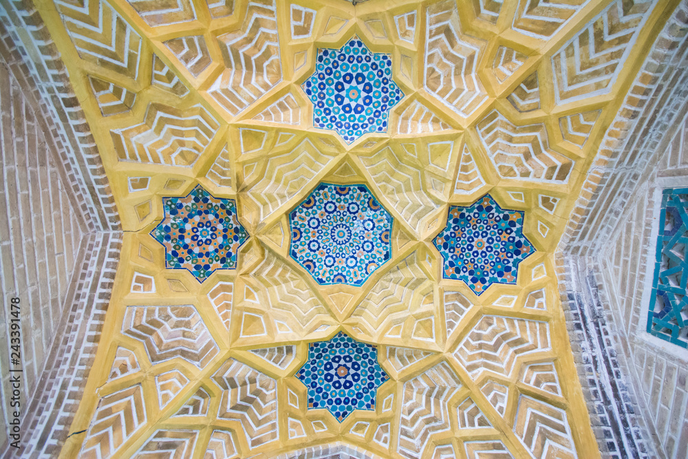 Pattern of Ceiling, Kukaldosh Madrasah, Bukhara, Uzbekistan