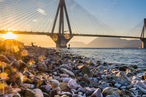 Rio Antirio Bridge Greece photo