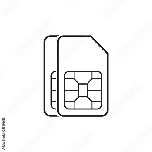 Dual SIM icon sign. Vector icon
