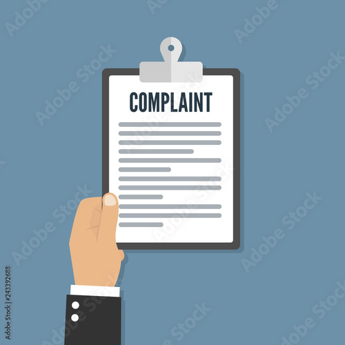 Complaint concept flat icon