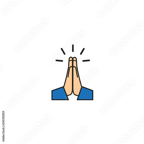 Vector folded hands icon