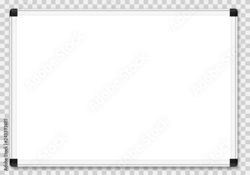 Empty white marker board.