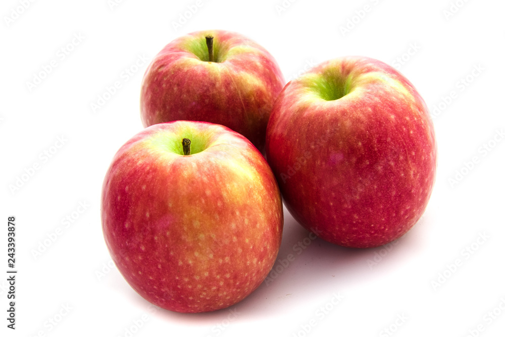 Red apples isolated on white background Red apples isolated on white background
