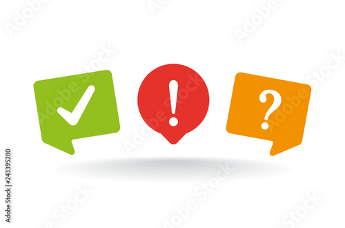 Quiz vector logo icon,concept of social communication, chatting.