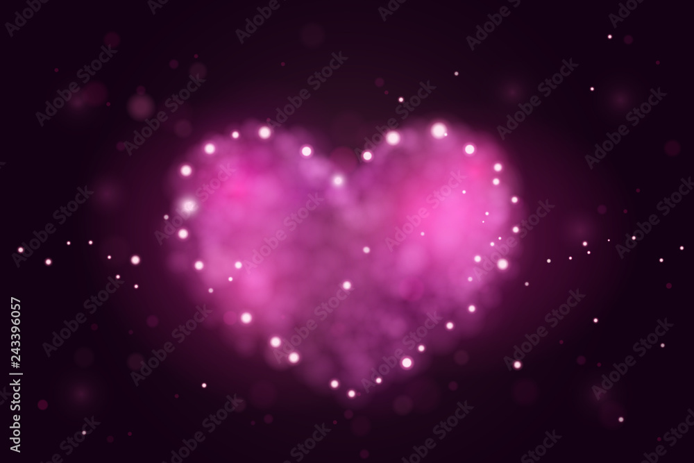 Background with Pink 3d realistic hearts. Beautiful abstract blurred wallpaper. Valentine day love design. Vector illustration. Vector cute romantic banner design. Valentine day card. Background with Pink 3d realistic hearts. Beautiful abstract blurred wallpaper. Valentine day love design. Vector illustration. Vector cute romantic banner design. Valentine day card.