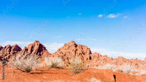 Sandstone fromation in the Nevada desert rocks.