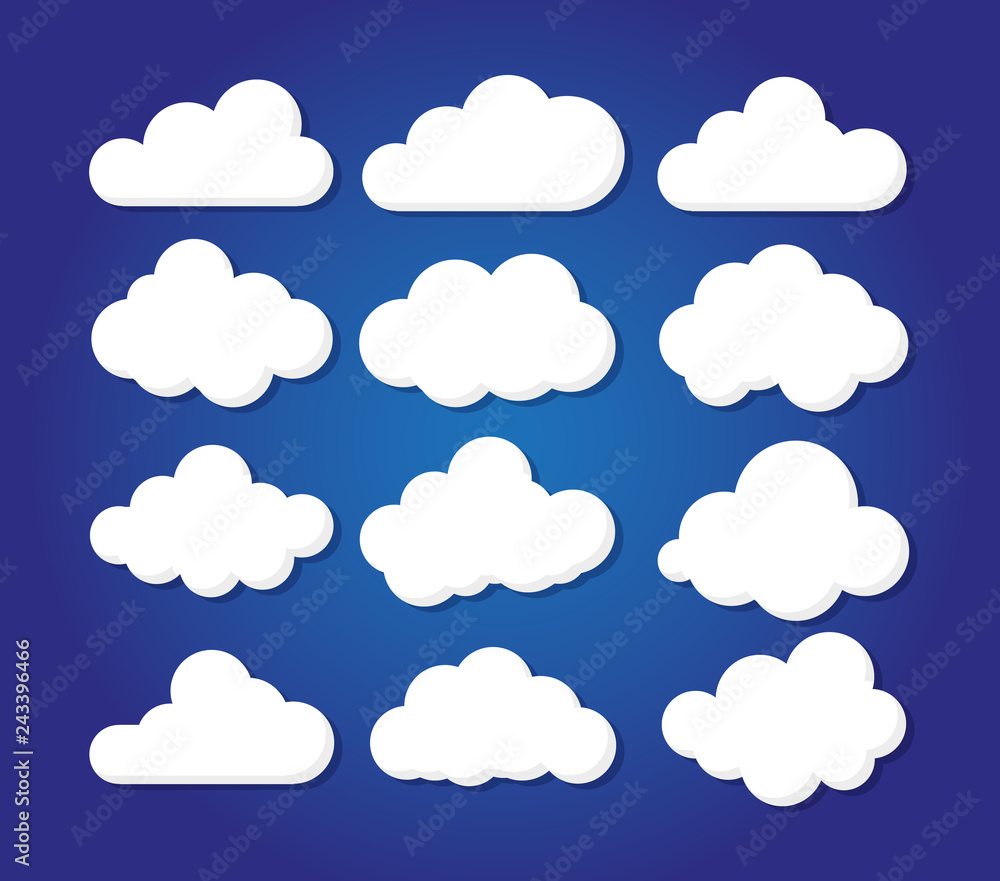 Clouds icon , vector illustration