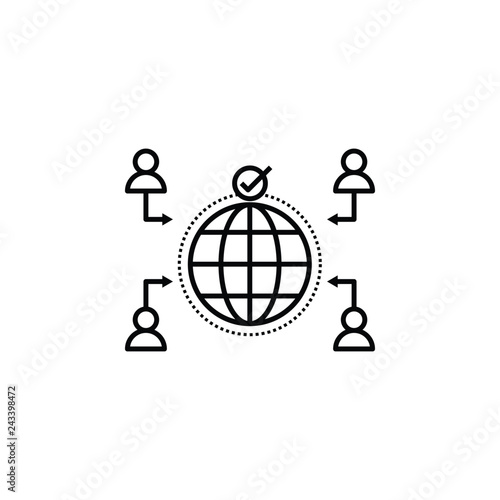 endpoint security, network, global icon. Element of data analysis icon for mobile concept and web apps. Detailed endpoint security, network, global icon can be used for web