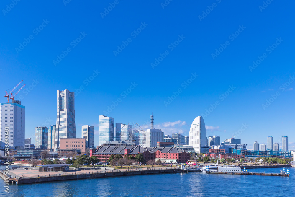 (神奈川県ｰ都市風景)横浜大桟橋から望む風景２