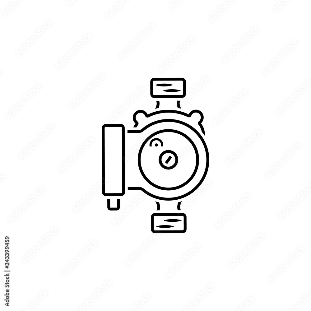 electric, pump, water  icon. Element of plumbing and heating icon for mobile concept and web apps. Detailed electric, pump, water  icon can be used for web and mobile