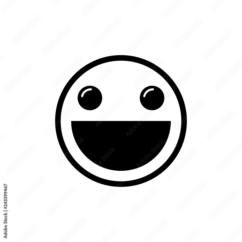 Vector illustration of smiley icon - Vector Vector illustration of smiley icon - Vector