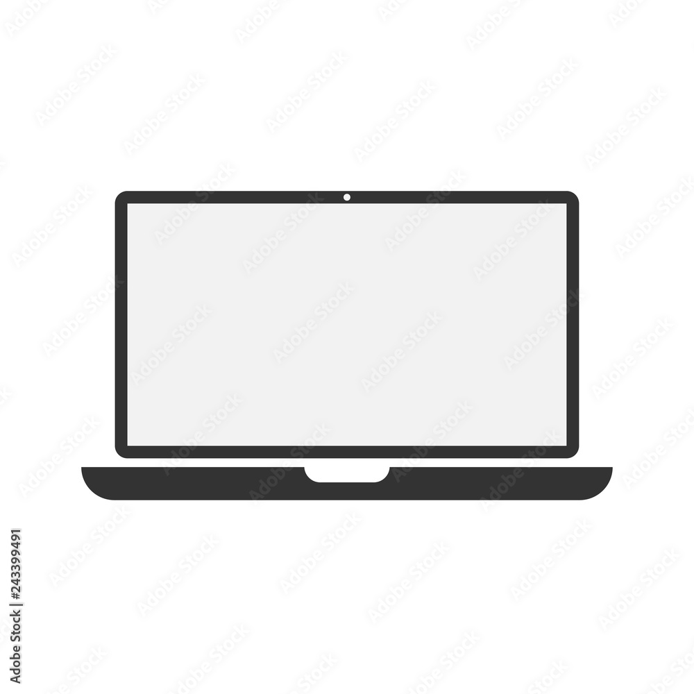 Vector laptop icon, illustration in flat style - Vector Vector laptop icon, illustration in flat style - Vector