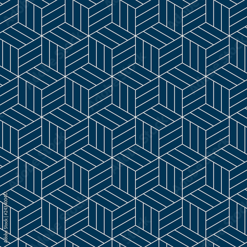 Seamless Japanese-inspired geometric pattern vector
