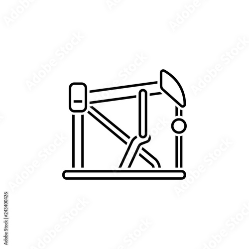 digger, petrol, oil icon. Element of earth pollution icon for mobile concept and web apps. Detailed digger, petrol, oil icon can be used for web and mobile