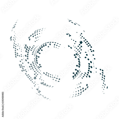 Black halftone badge on white background vector