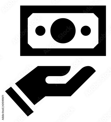Hand Holding Dollar Vector Icon