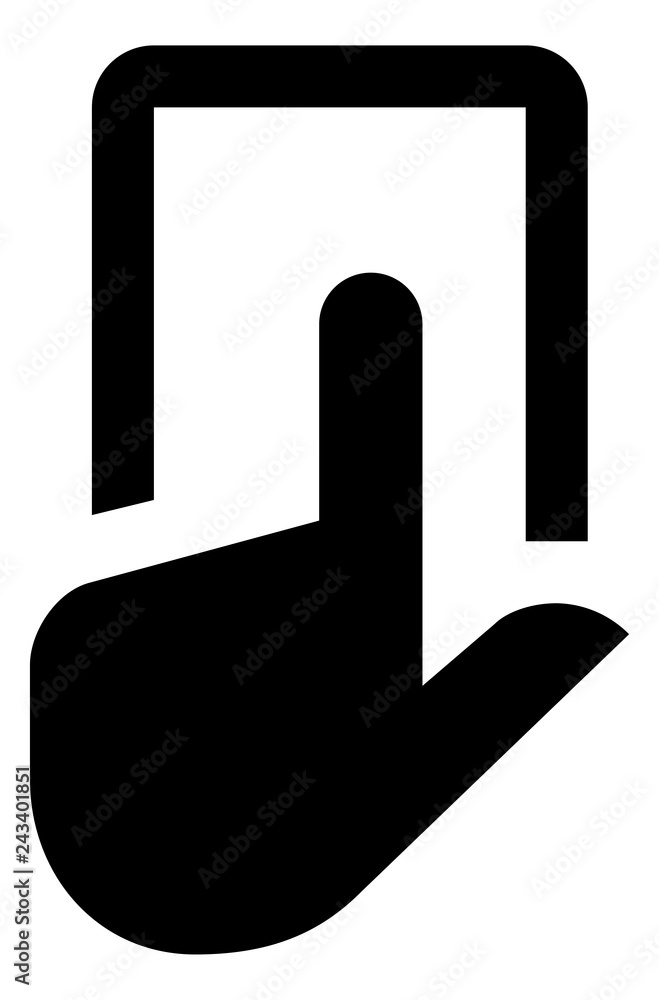 Hand Tap Smartphone Vector Icon Hand Tap Smartphone Vector Icon