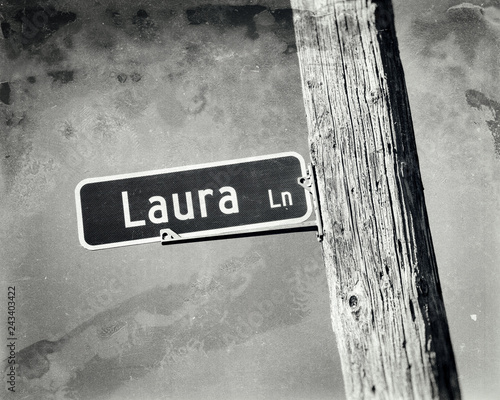 Laura Name Street Sign photo