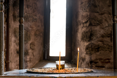 Candles in Meteora Monastery © Inolas