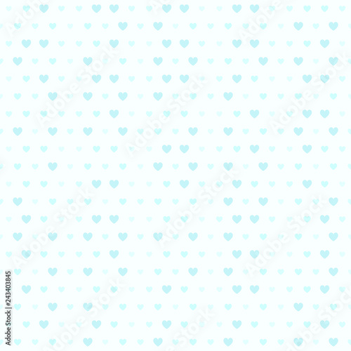Cyan heart pattern. Seamless vector
