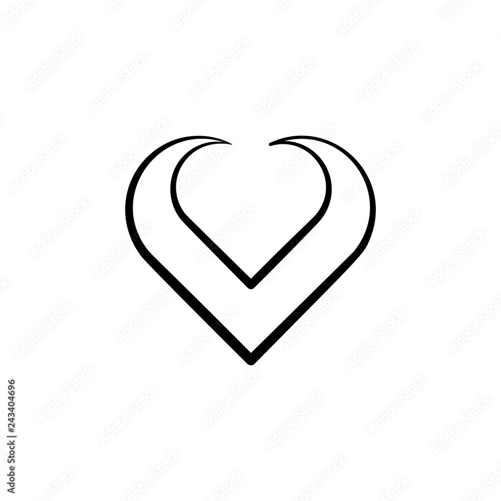 heart hand drawn icon. Element of Valentine's Day icon for mobile concept and web apps. Detailed heart hand drawn icon can be used for web and mobile