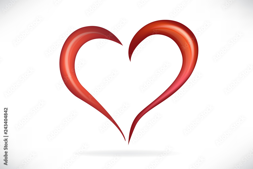 Stylized heart love vector logo