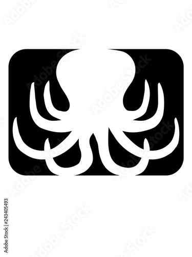 form button logo oktopus krake kopffüßer kalmar tentakel tintenfisch unterwasser monster comic cartoon clipart lustig design meer wasser tauchen fisch