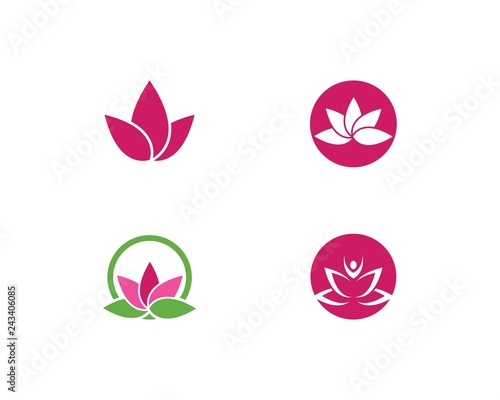 Lotus flowers logo Template