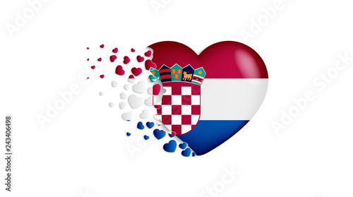 Free Download National flag of Croatia in heart illustration. With love to Croatia country. The national flag of Croatia fly out small hearts - GFXLoad