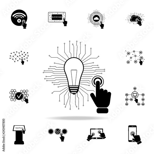 technology innovation concept on touch screen icon. Detailed set of digital touch icons. Premium graphic design. One of the collection icons for websites, web design, mobile app