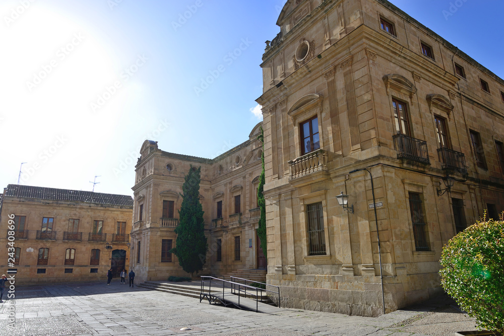 Salamanca, Spain - November 15, 2018: Espiscopal Palace of Salamanca.